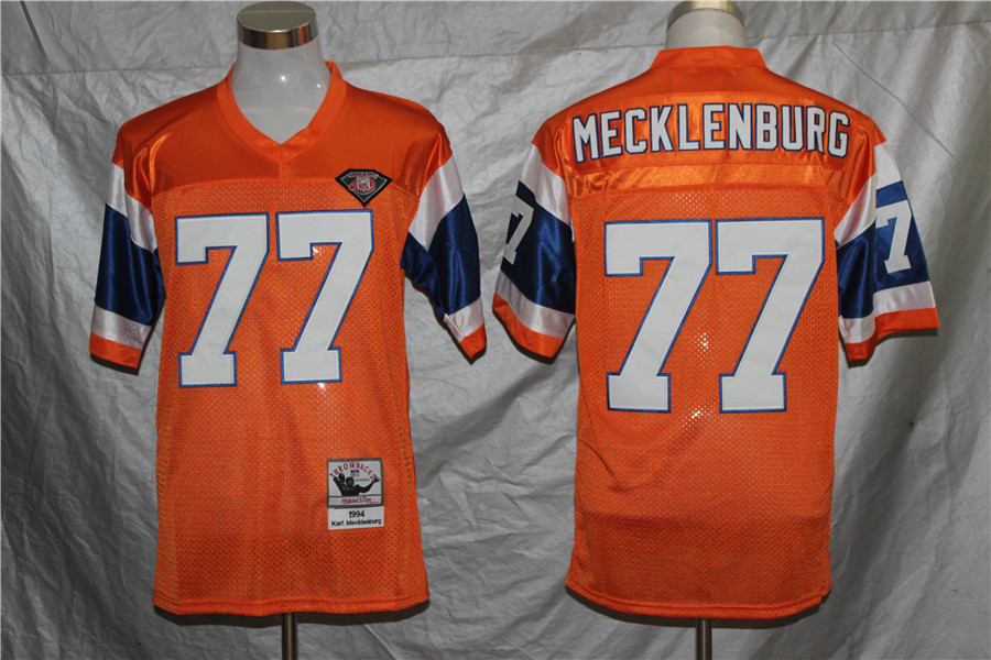 Men's Denver Broncos Karl Mecklenburg Mitchell & Ness Orange Legacy Jersey Men's Denver Broncos Karl Mecklenburg Mitchell & Ness Orange Legacy Jersey